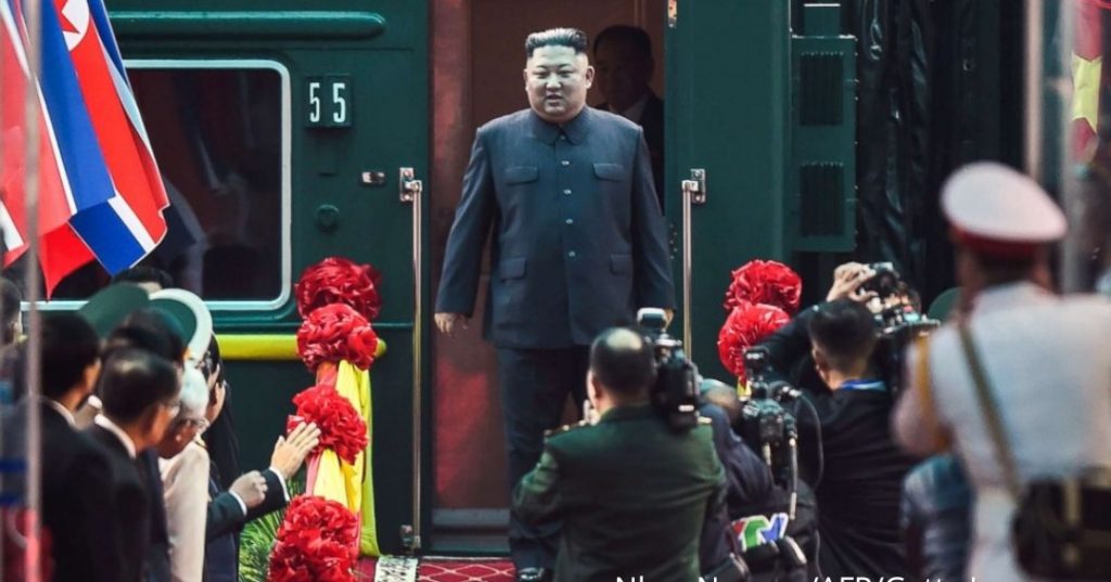 On his way to Vietnam, Kim Jong Un took an early smoke break