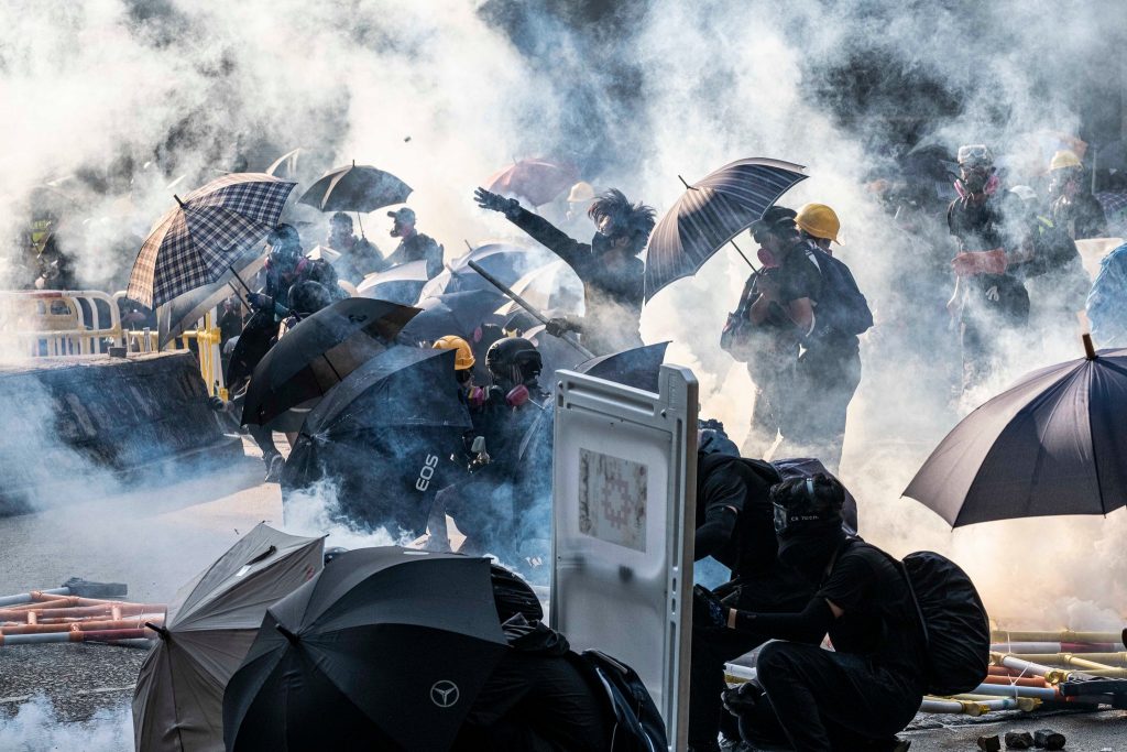 National Day Demonstrations in Hong Kong Turn Violent, as Police Shoot Protester