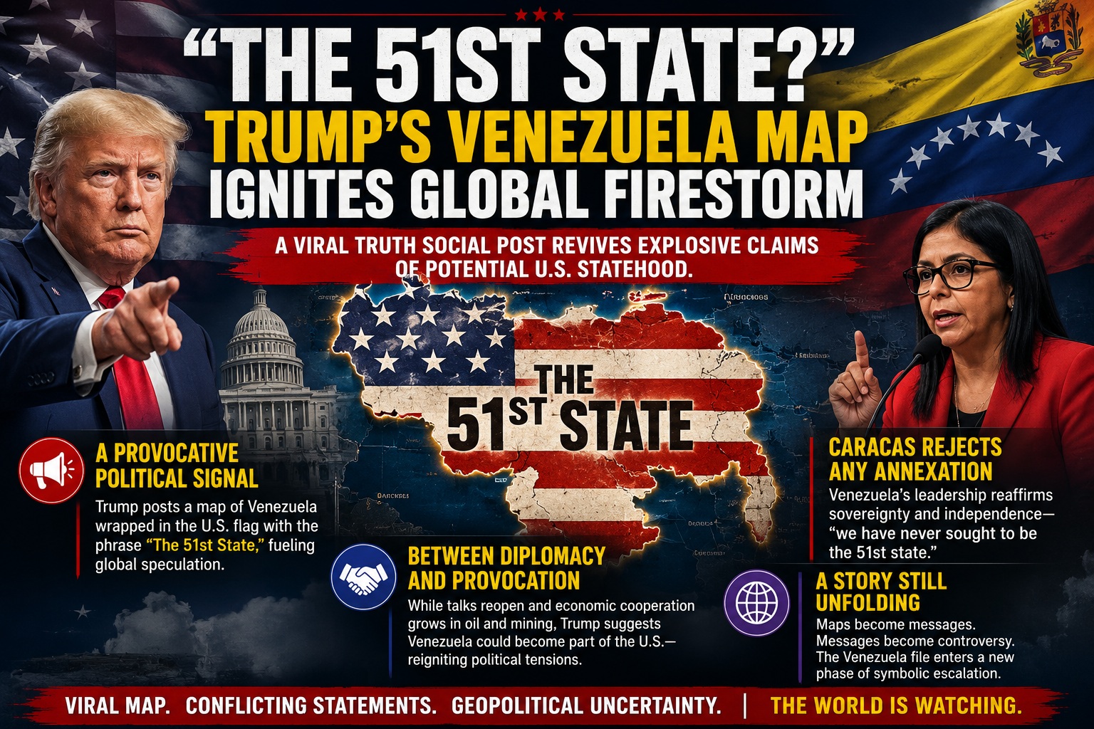 The 51st state: Trump’s Venezuela map controversy