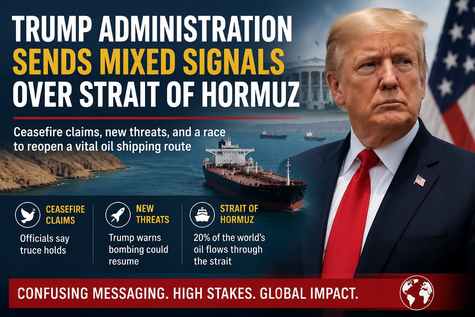 Trump Administration Sends Mixed Signals Over Efforts to Reopen the Strait of Hormuz