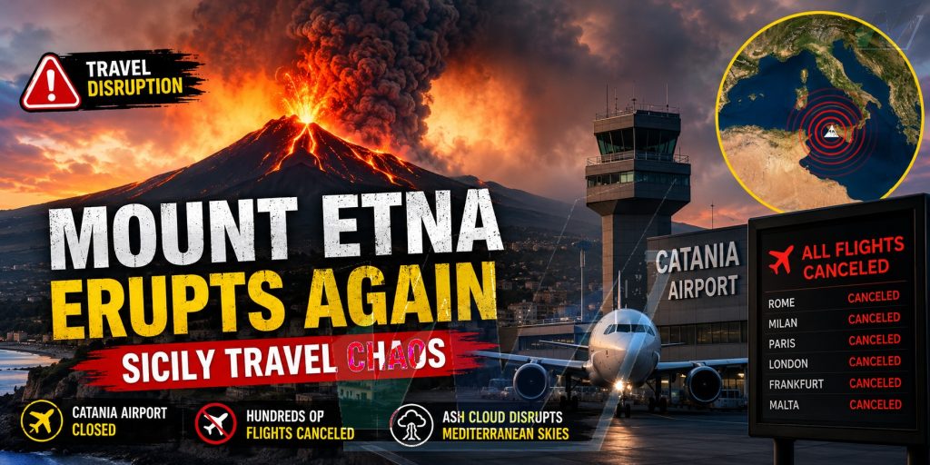 Mount Etna Is Burning, and Sicily’s Summer Travel Machine Is Grinding to a Halt