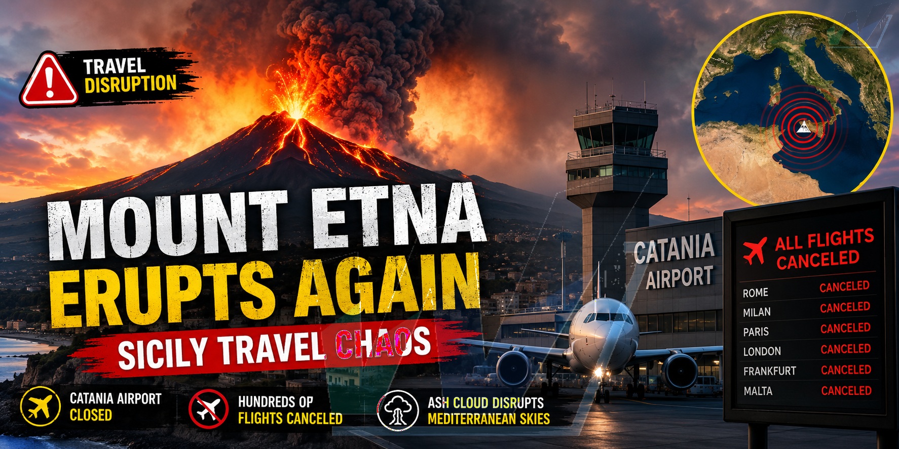 Mount Etna Is Burning, and Sicily’s Summer Travel Machine Is Grinding to a Halt