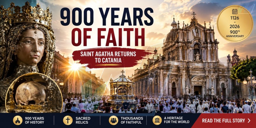 SAINT AGATHA’S RELICS RETURN TO THE STREETS OF CATANIA, 900 YEARS AFTER THEIR JOURNEY HOME