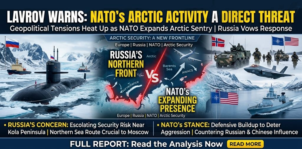 NATO’s Arctic Expansion Sparks Russian Warning: Lavrov Calls It a ‘Direct Threat’