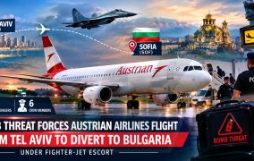 Bomb Threat Forces Austrian Airlines Flight from Tel Aviv to Divert to Bulgaria Under Fighter-Jet Escort