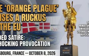 Trump Goes Gold, and Naked, as ‘The Orange Plague’ Storms European Parliament